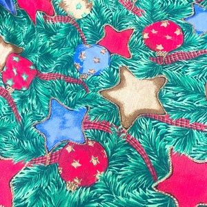 Christmas Tree Star Ornament Oval Tablecloth
